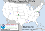 Yesterday's storm reports