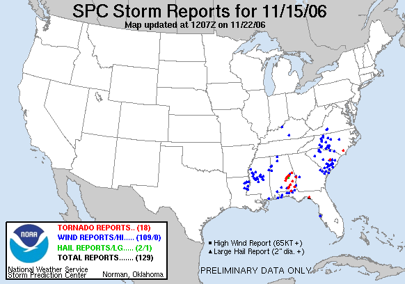 Map of 061115_rpts's severe weather reports