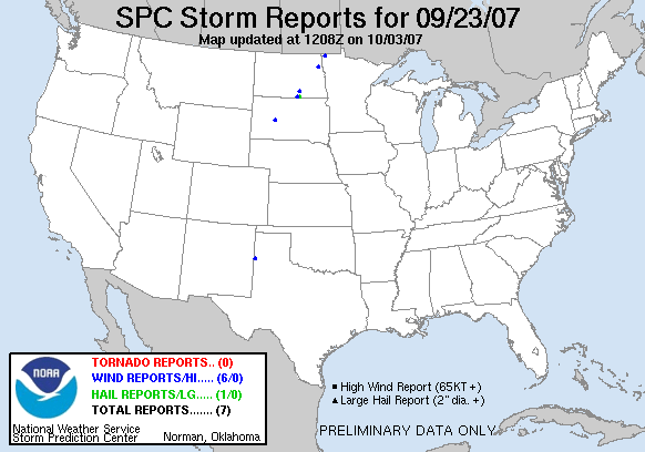 Map of 070923_rpts's severe weather reports