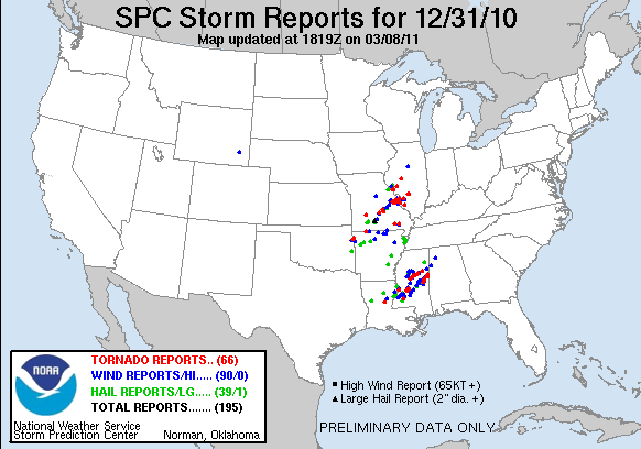 Map of 101231_rpts's severe weather reports