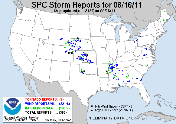 Map of 110616_rpts's severe weather reports