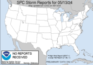 Today's storm reports