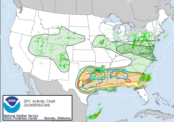 US Storm Prediction Overview / SPC.NOAA.gov