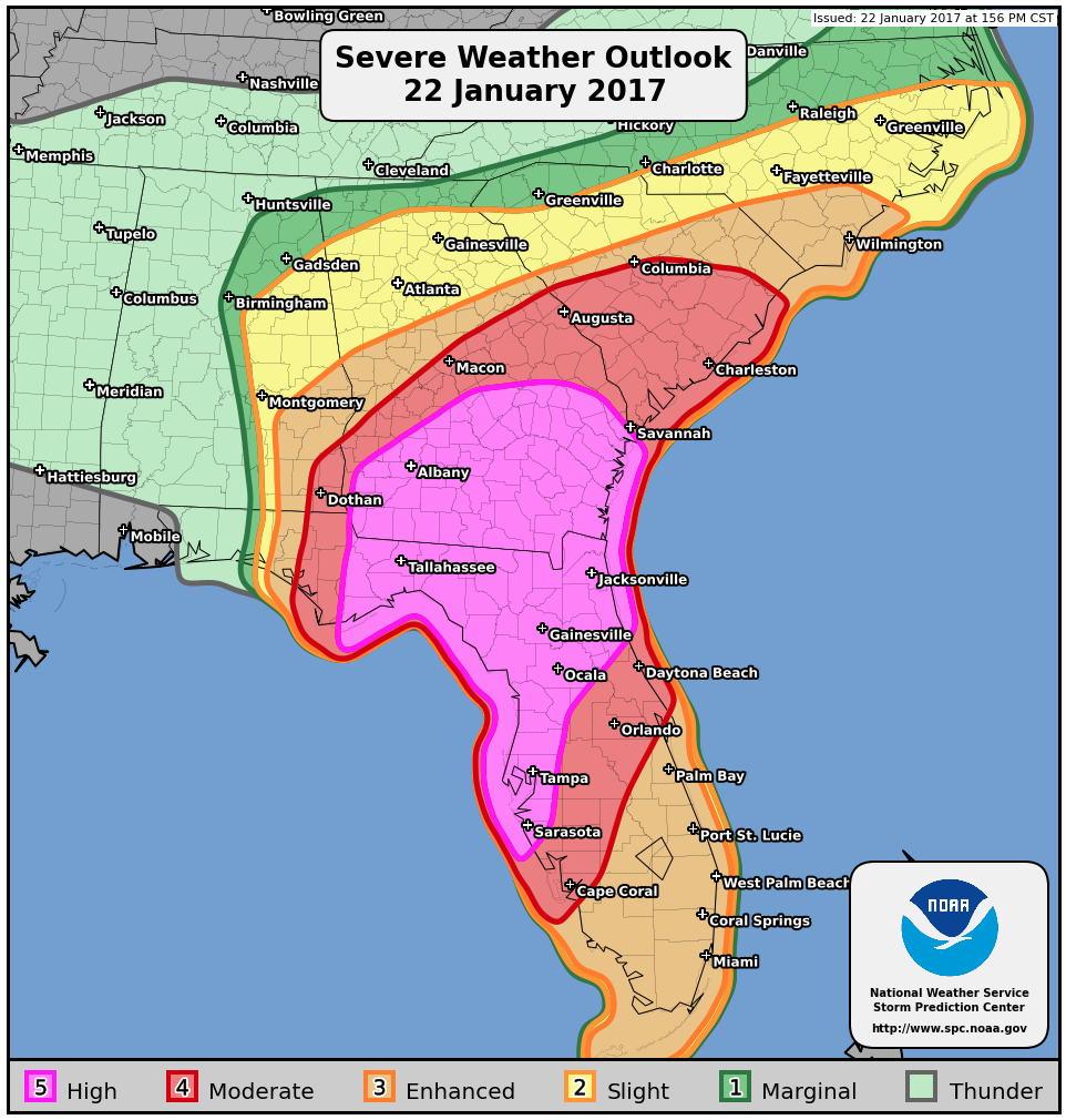Storm Prediction Center Public Severe Weather Outlook (PWO)
