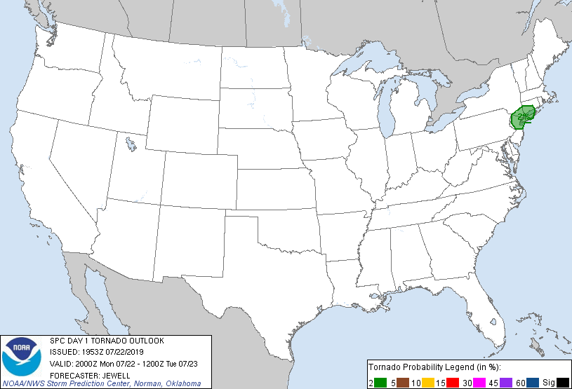 20190722 2000 UTC Day 1 Tornado Probabilities Graphic
