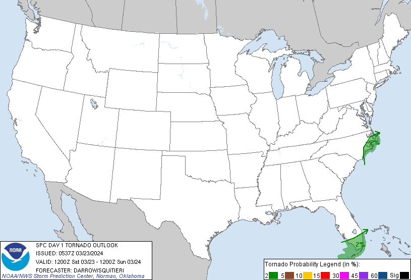 20240323 1200 UTC Day 1 Tornado Probabilities Graphic
