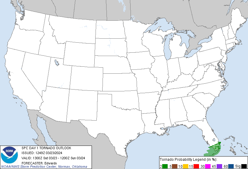 20240323 1300 UTC Day 1 Tornado Probabilities Graphic