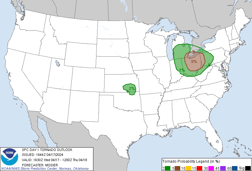 20240417 1630 UTC Day 1 Tornado Probabilities Graphic