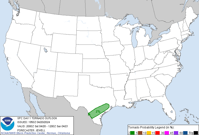 20240420 2000 UTC Day 1 Tornado Probabilities Graphic