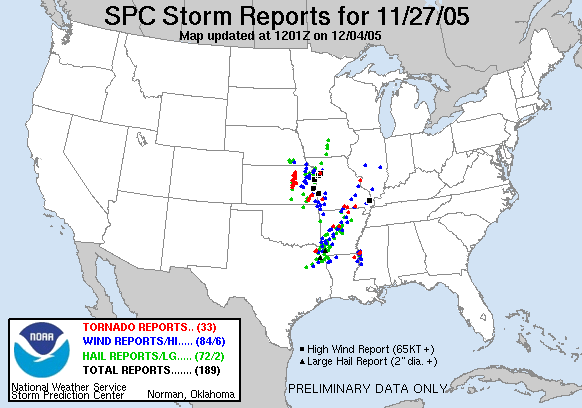 Map of 051127_rpts's severe weather reports
