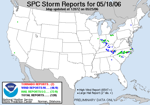 Map of 060518_rpts's severe weather reports
