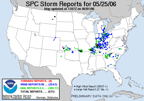 Map of 060525_rpts's severe weather reports