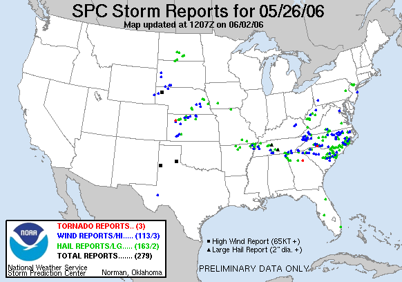 Map of 060526_rpts's severe weather reports