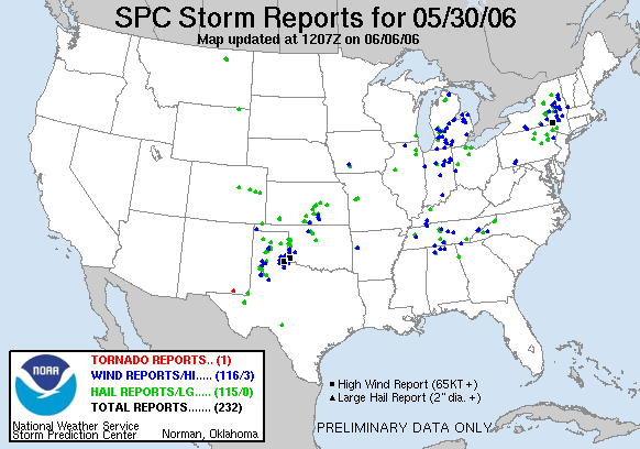 Map of 060530_rpts's severe weather reports