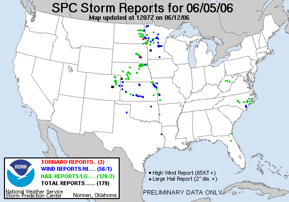 Map of 060605_rpts's severe weather reports