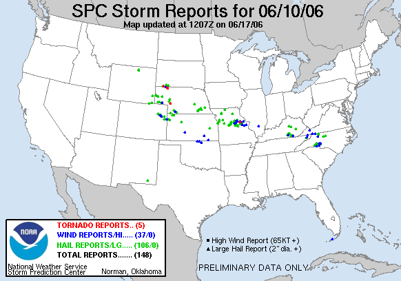 Map of 060610_rpts's severe weather reports