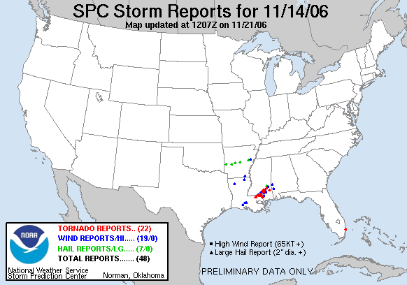 Map of 061114_rpts's severe weather reports