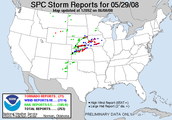 Map of 080529_rpts's severe weather reports