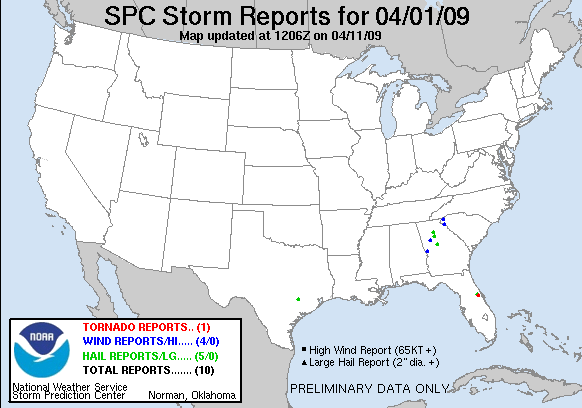 Map of 090401_rpts's severe weather reports