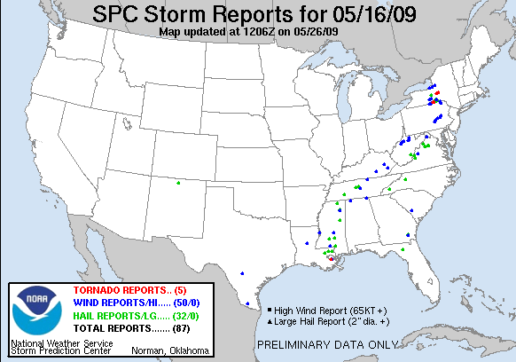 Map of 090516_rpts's severe weather reports