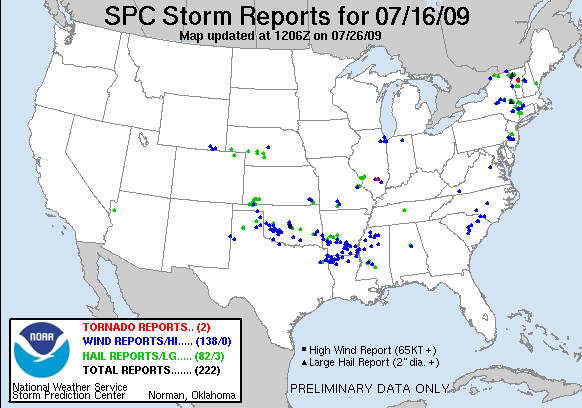 Map of 090716_rpts's severe weather reports