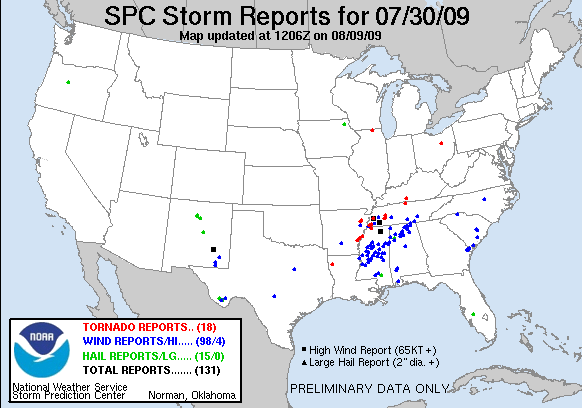 Map of 090730_rpts's severe weather reports