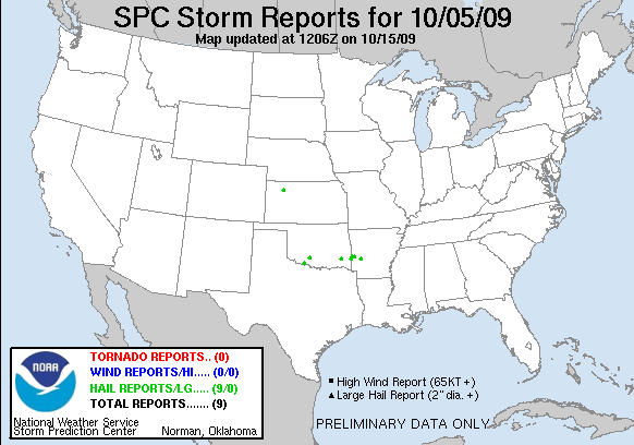 Map of 091005_rpts's severe weather reports