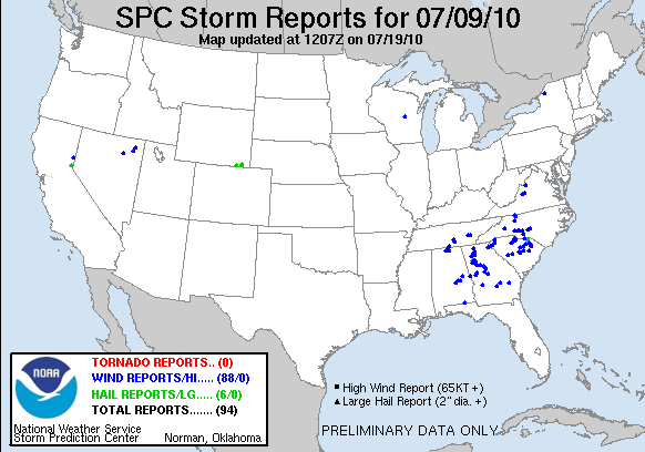 Map of 100709_rpts's severe weather reports