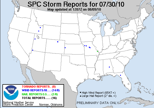 Map of 100730_rpts's severe weather reports