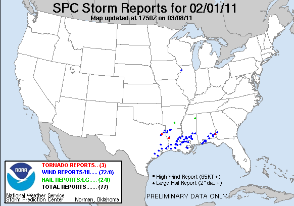 Map of 110201_rpts's severe weather reports