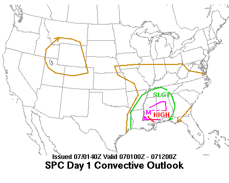 0100 UTC Day 1 Outlook Graphic