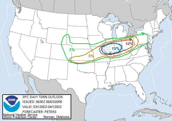 20080603 1200 UTC Day 1 Tornado Probabilities Graphic