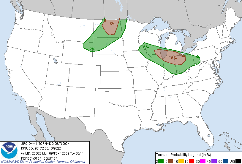 20220613 2000 UTC Day 1 Tornado Probabilities Graphic