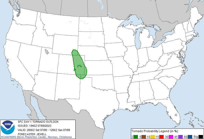 Storm Prediction Center Jul 8 2023 2000 UTC Day 1 Convective Outlook