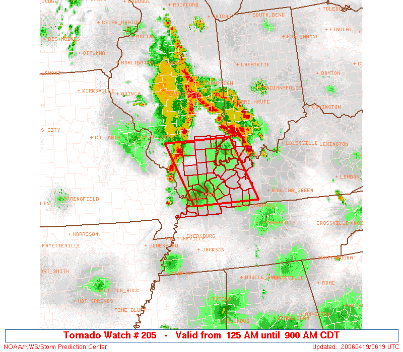 Storm Prediction Center Tornado Watch 205