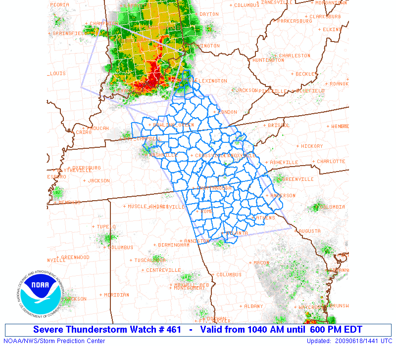Storm Prediction Center PDS Severe Thunderstorm Watch 461