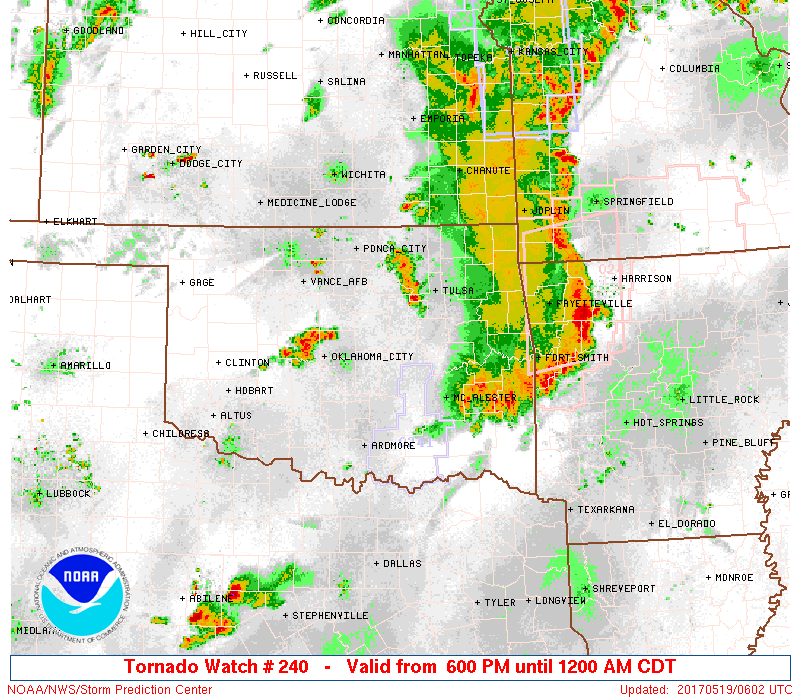 Storm Prediction Center Tornado Watch 240