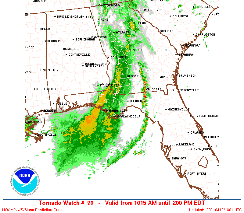 Storm Prediction Center Tornado Watch 90