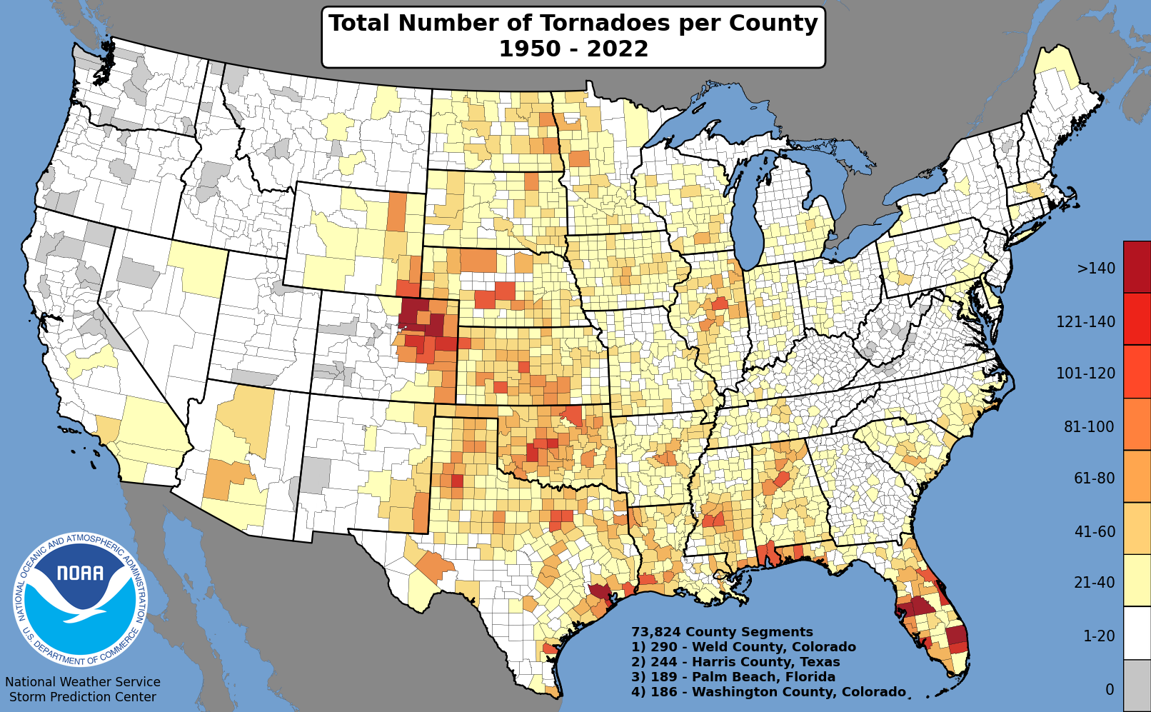 Latest Tornadoes Chart